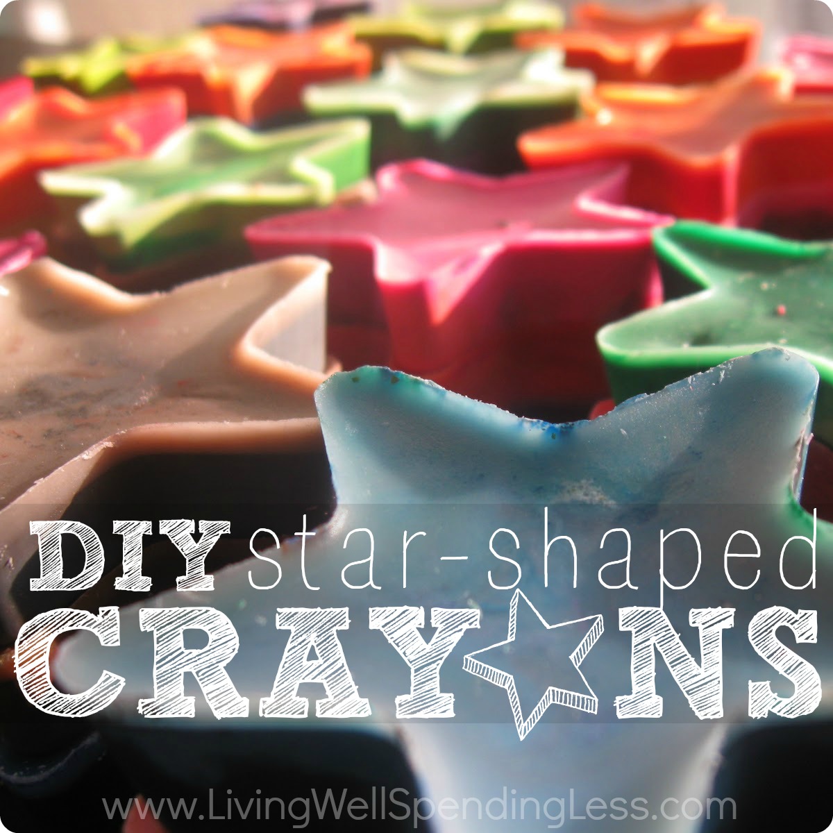 Fun & easy craft using leftover crayons! Living Well Spending Less®