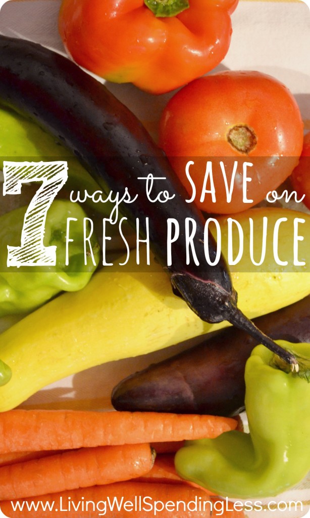 7 ways to save on buying fresh produce.  Great tips! #grocery #saving #tips