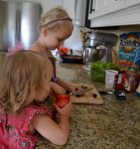 making nachos with kids