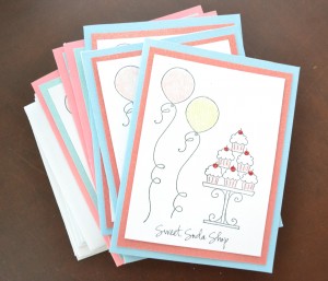 hand stamped party invitations