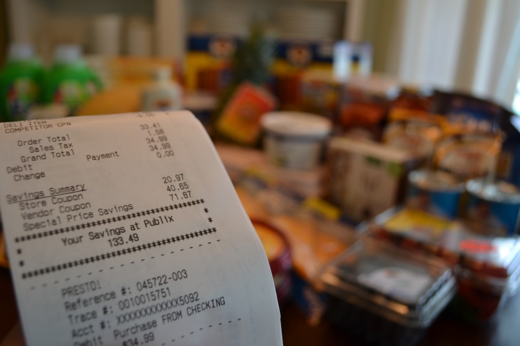 extreme coupon shopping results at Publix