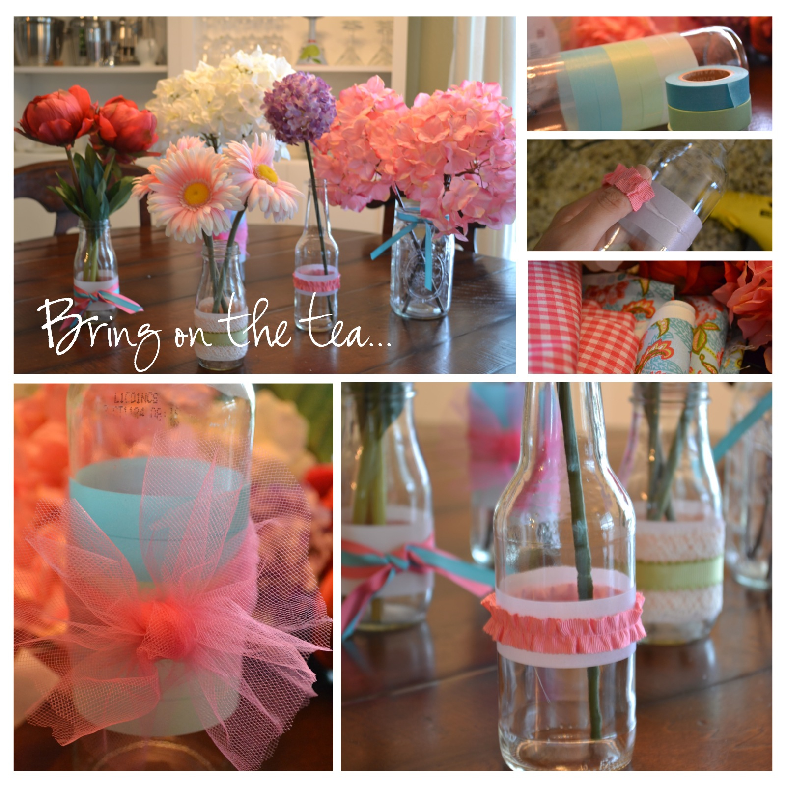 princess tea party  budget party ideas  DiY flower centerpieces
