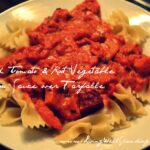 Roasted Tomato & Root Vegetable Cream Sauce over Farfalle {Recipe} Image