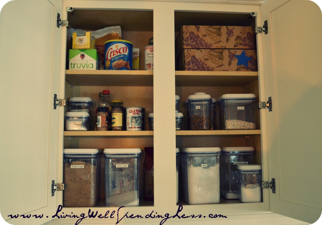 organized baking cupboard
