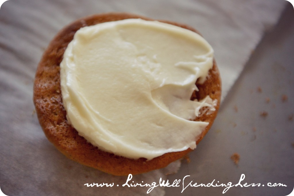 Pumpkin Sandwich Cookies with Maple Cream Cheese Icing Autumn Baking