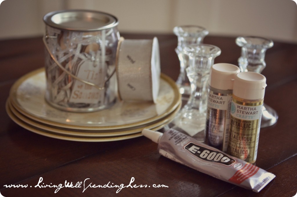 DiY Cake Stand Supplies