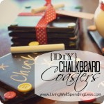 DiY chalkboard coaster set {handmade holidays} Image