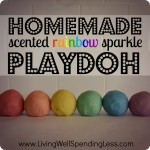 Homemade Rainbow Sparkle Playdough {DiY} Image