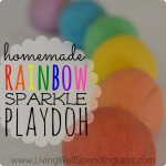 Homemade Rainbow Sparkle Playdoh Image