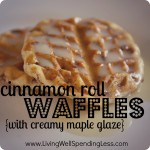 Easy Cinnamon Roll Waffles {with Creamy Maple Glaze} Image
