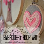 Valentine’s Day Embroidery Hoop Art {Easy Embroidery for Kids} Image