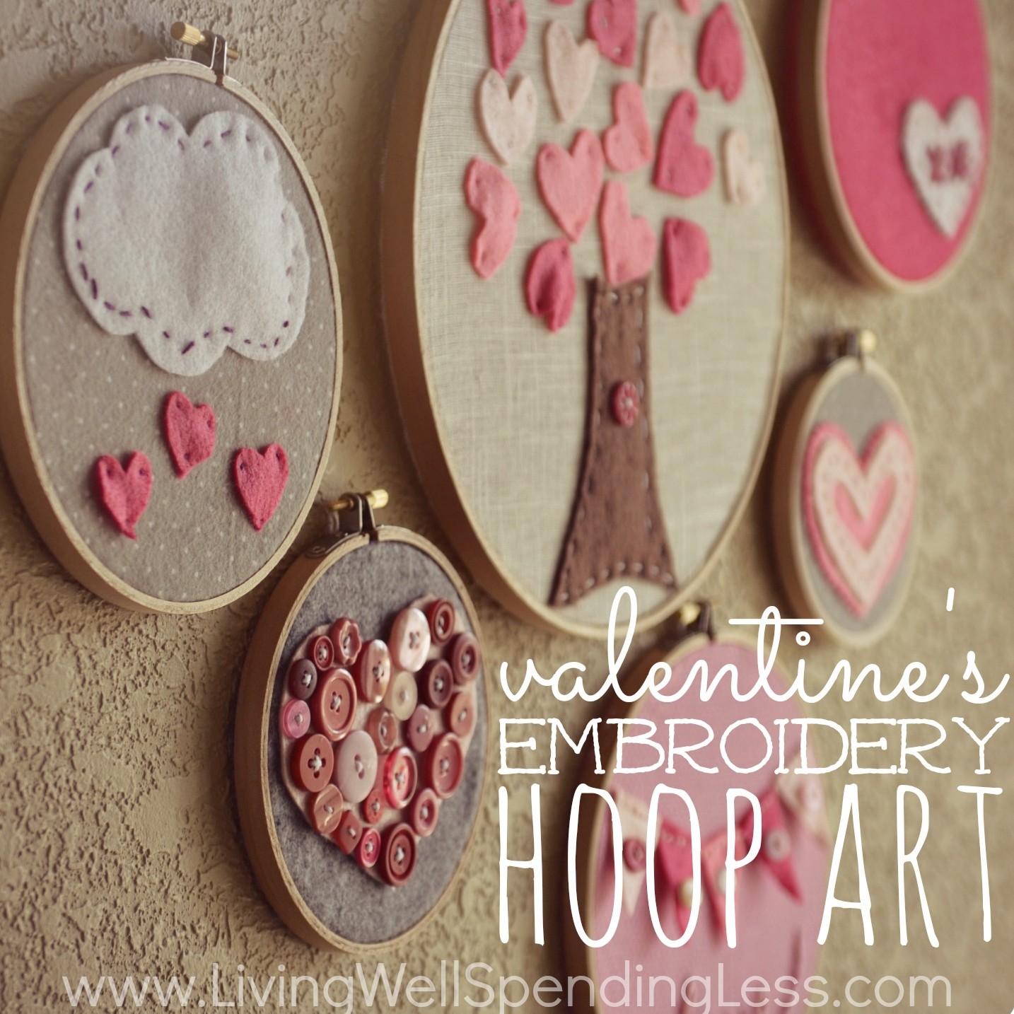 Valentines Day Embroidery Hoop Art Simple Embroidery Tutorial