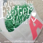 DiY Felt Monogram Easter Basket {Free Printable Pattern} Image