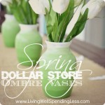Dollar Store Spring Ombre Vases {DiY} Image