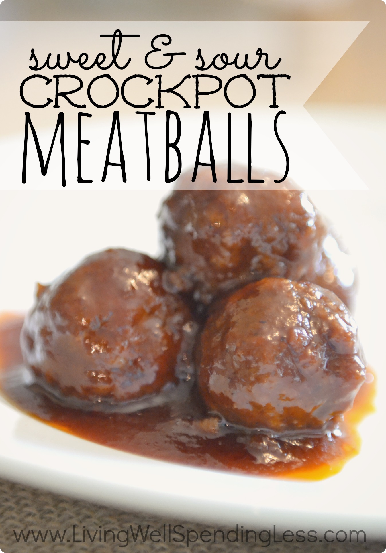 Sweet & Sour Crockpot Meatballs. (aka Grape Jelly Meatballs!) Just 5 easy ingredients and 5