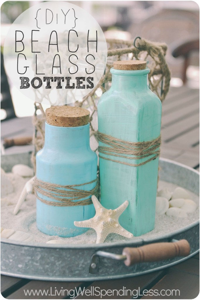 Living glass techniques vases  Sea Spending Less painting â€“ DIY Bottles Glass Well