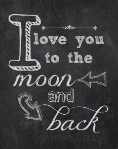 I love you to the moon & back free printable