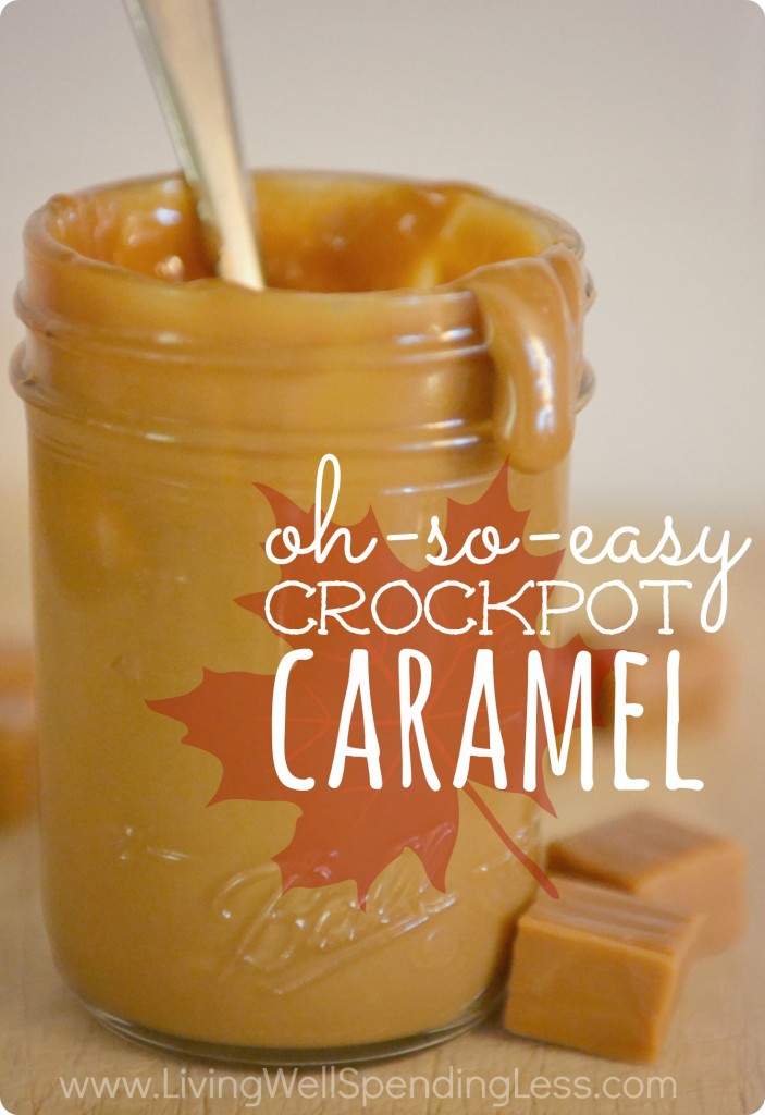 Oh-So-Easy Crockpot Caramel...you seriously won't believe how easy it is to make this amazing caramel!  Just one ingredient + a crockpot is all you need.  Amazing!