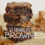 Salted Caramel Pretzel Crust Brownies Image