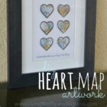 DIY Heart Map Art Image