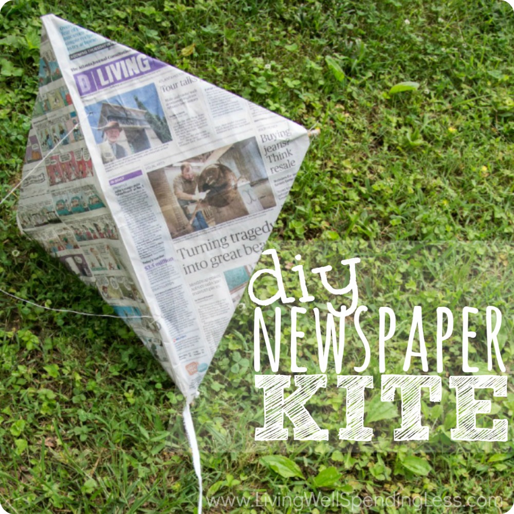 DIY Newspaper Kite Living Well Spending Less®