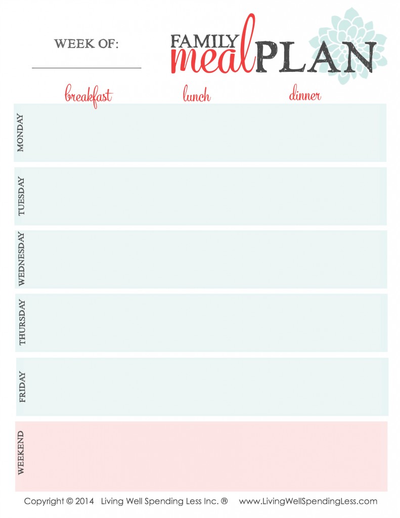 worksheet Meal Planning Worksheet menu planning worksheet humorholics meal 101 how to plan your meals around store sales