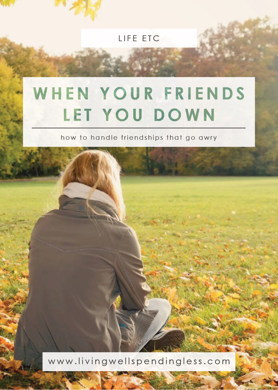 a friend let me down-essay It comes down to examining your motives: why are you giving so much while i, and all of our friends, love to receive what she gives us, at a in her essay, gilbert describes her over-giving as a way to be if i go to you and ask for money, it may help me out, but it could also make me feel irresponsible,. a friend let me down-essay It comes down to examining your motives: why are you giving so much while i, and all of our friends, love to receive what she gives us, at a in her essay, gilbert describes her over-giving as a way to be if i go to you and ask for money, it may help me out, but it could also make me feel irresponsible,.