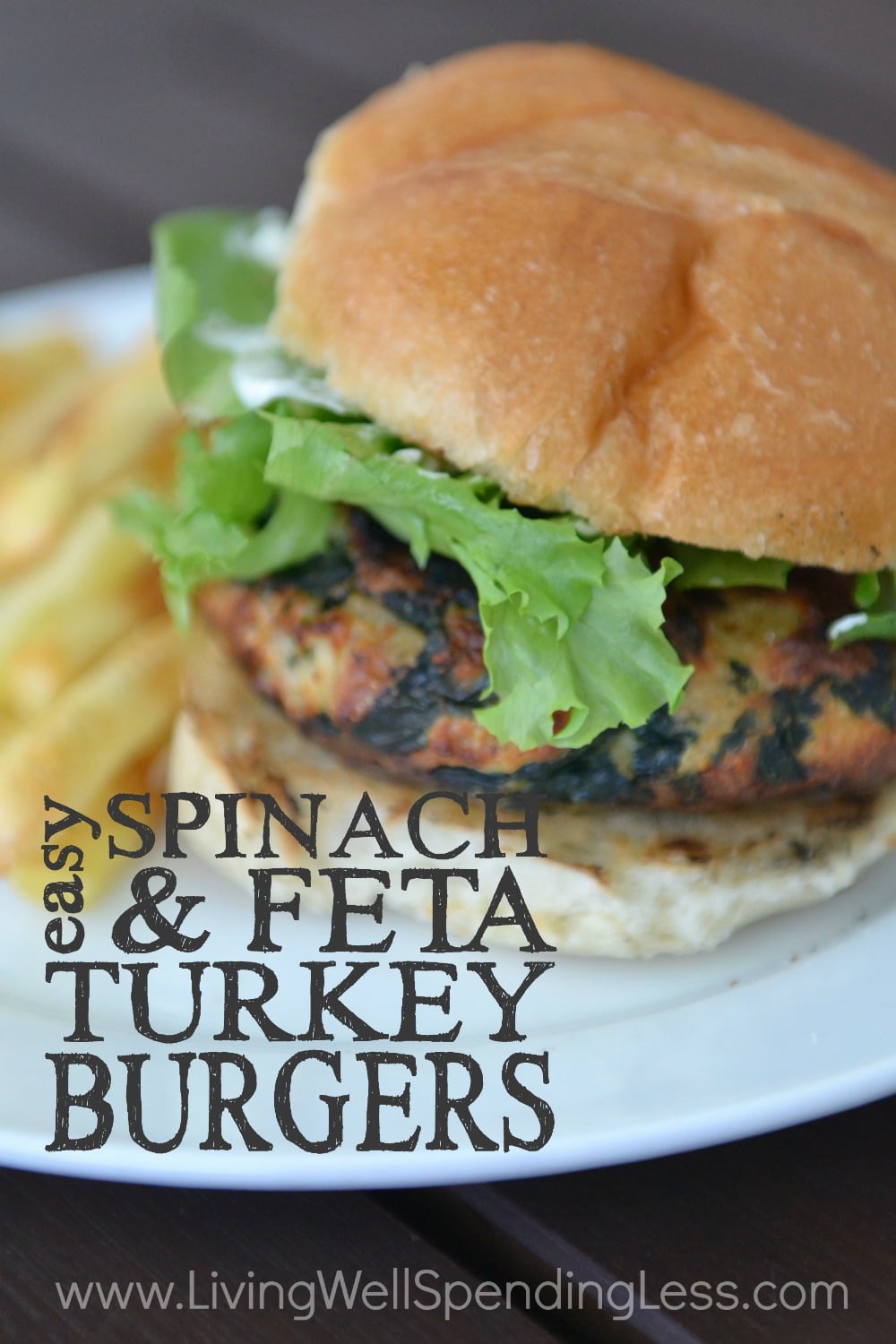 Easy Spinach & Feta Turkey Burgers | Freeze-Ahead Burger Recipe