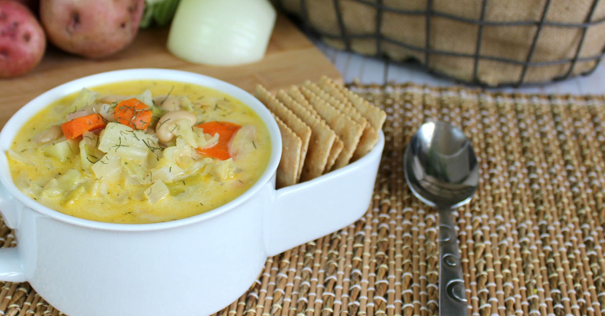 Cream of Cabbage Soup Vegetarian Soup Recipe