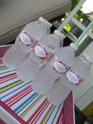 Water bottles look refreshing and fun with DIY labels. 