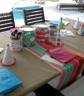 For the craft projects each child had their own apron and supplies at their work station. 