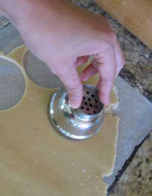 Use a cutter to create uniform cookies. 