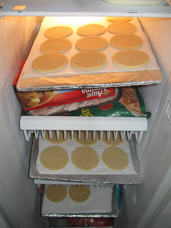 Chill the cookies in the freezer. 