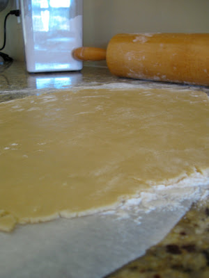 Parchment helps keep the cookie dough from sticking when your roll it out. 