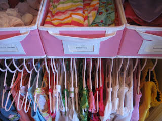 Organizing your child's closet will create less stress. 