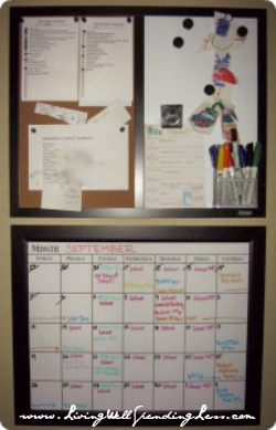 I keep my speed cleaning checklist right in my family control center along with our calendar and other important notes. 