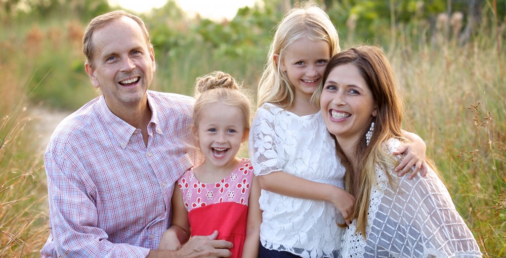 Here I am with my husband and our two beautiful daughters.