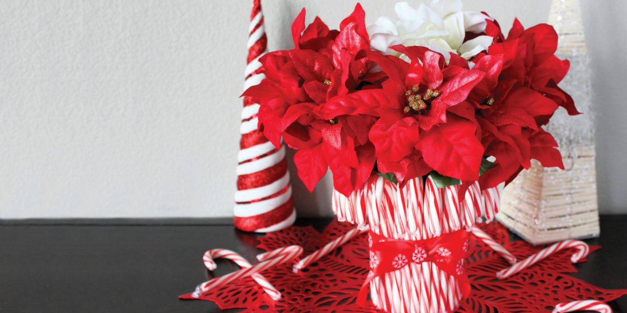 DIY Candy Cane Vase