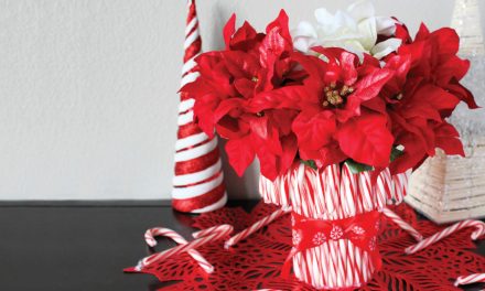 DIY Candy Cane Vase