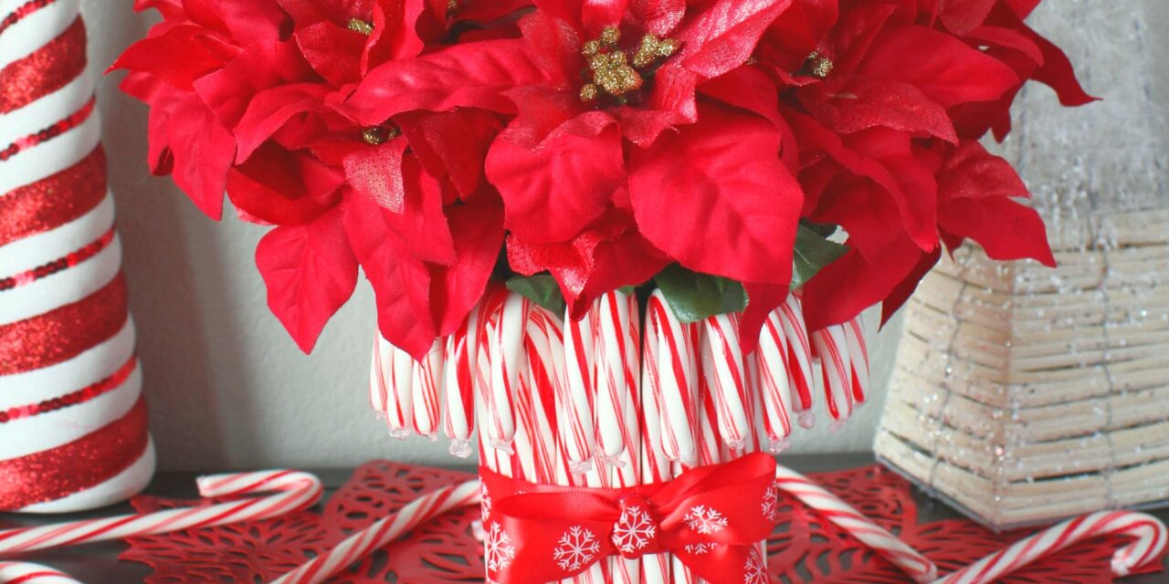 Diy Candy Cane Vase Living Well Spending Less