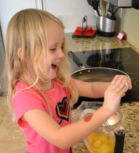 Kids will enjoy helping crack the eggs for this easy scramble recipe.