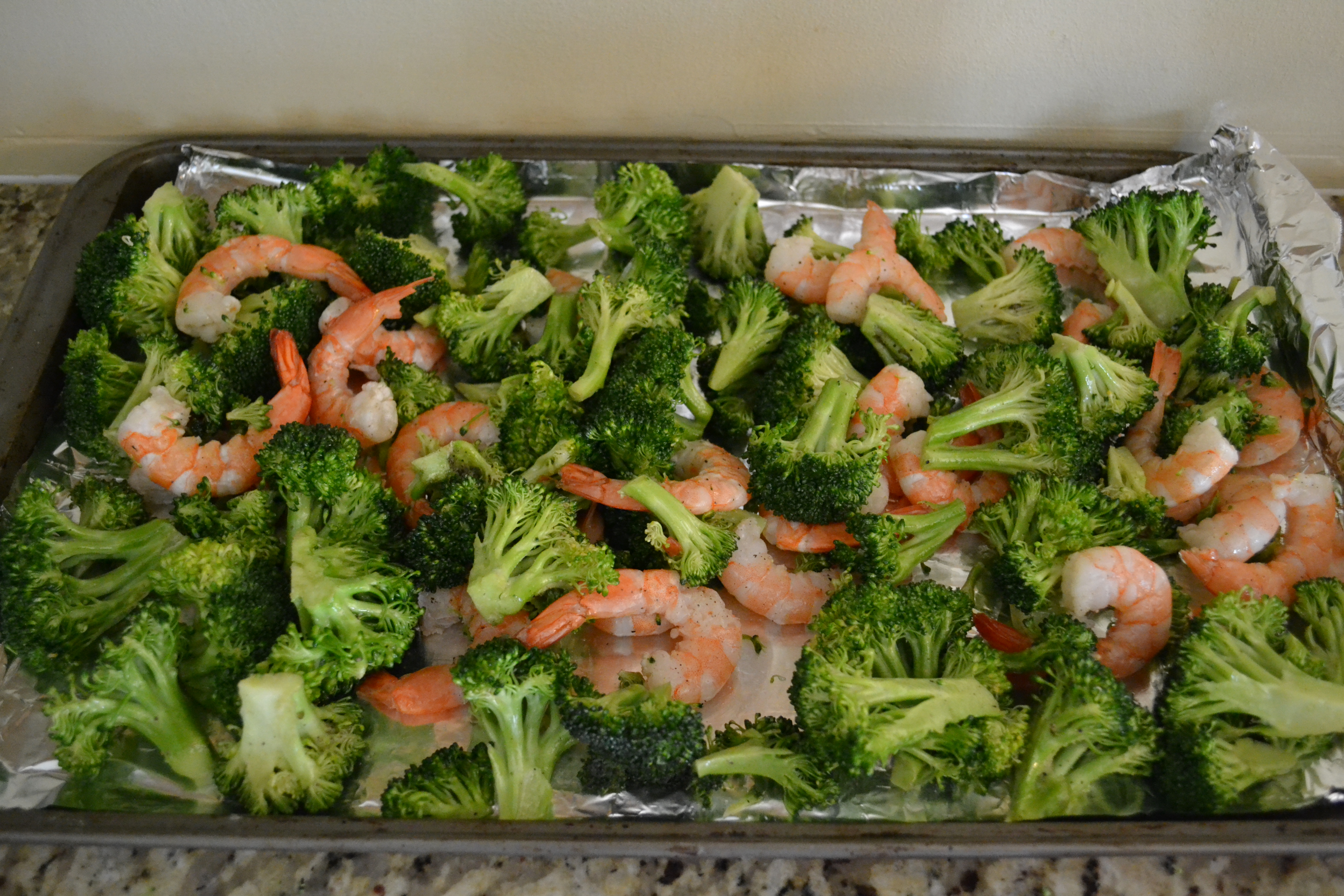 18. Roasted Shrimp Broccoli & Garlic Pasta.
