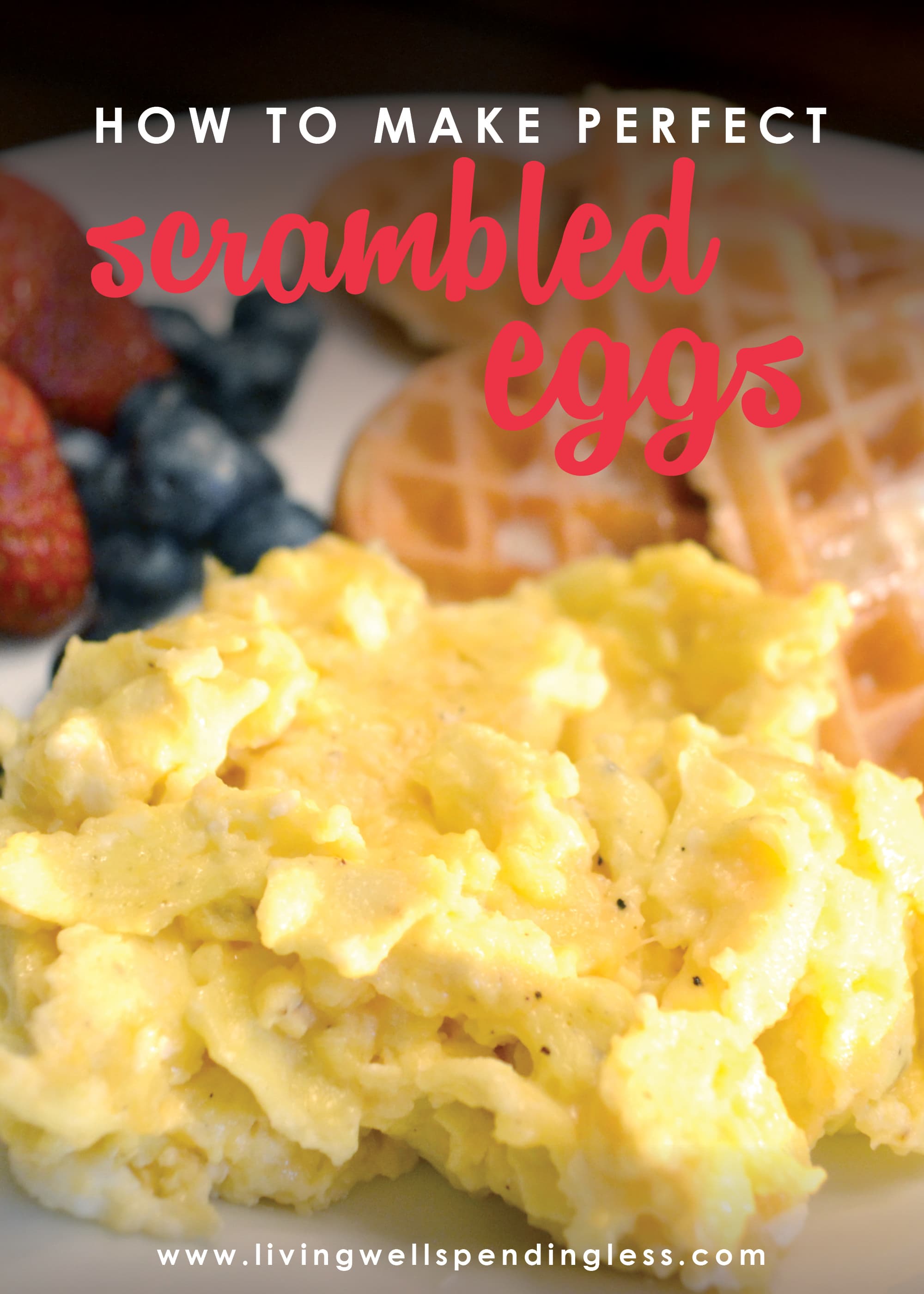 Want to know the secret is to making really perfectly scrambled eggs? Don't miss these step by step instructions for how to make the most delicious scrambled eggs you've ever tried.