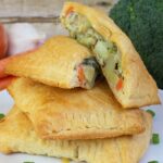 Craving comfort food? These yummy "cheater" Roasted Vegetable Pot Pie pockets are easy, delicious, and kid-friendly too!