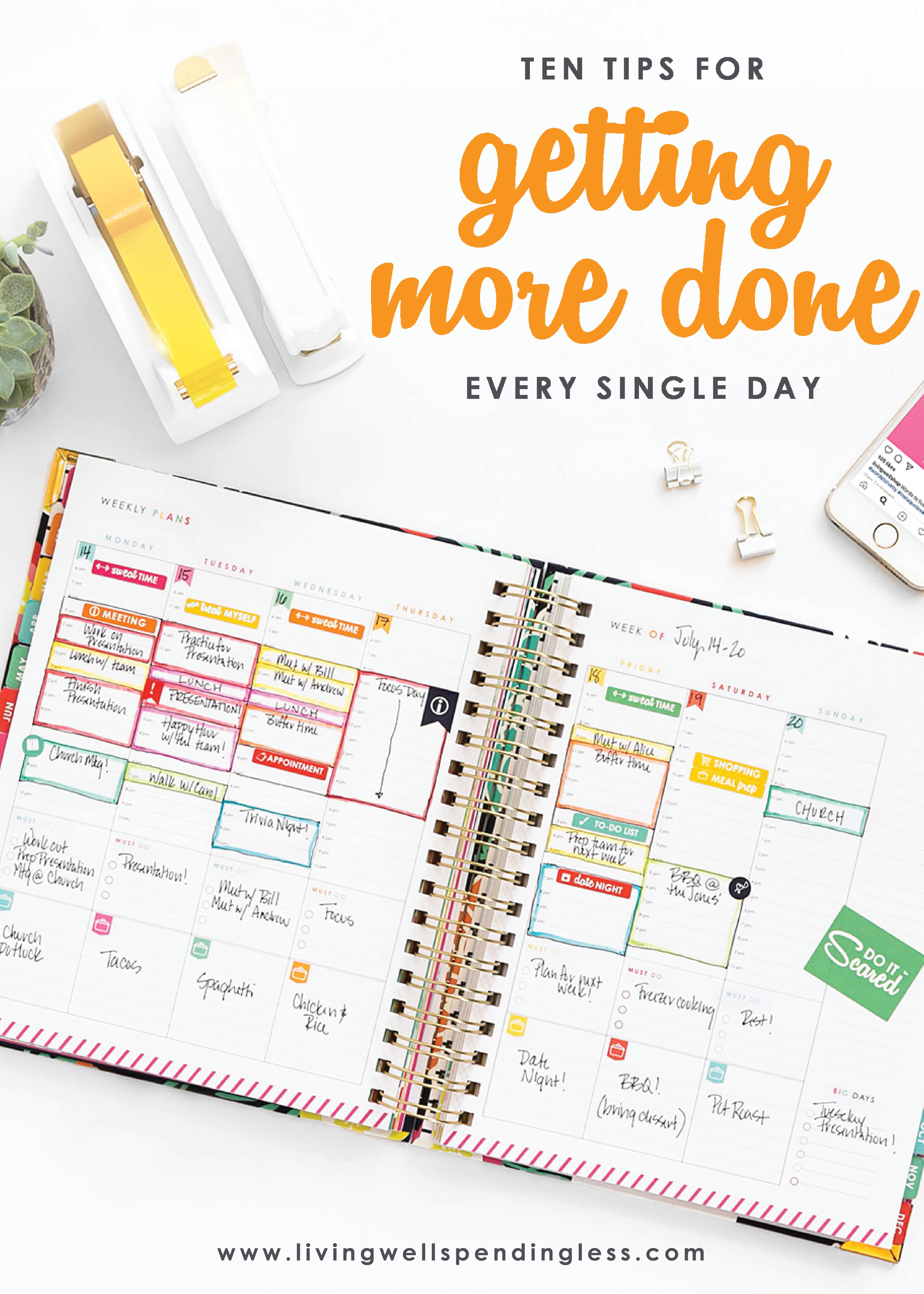 Ever feel like you are falling behind on your to-do list before you even begin? Don't miss these 10 great tips for getting more done every single day!