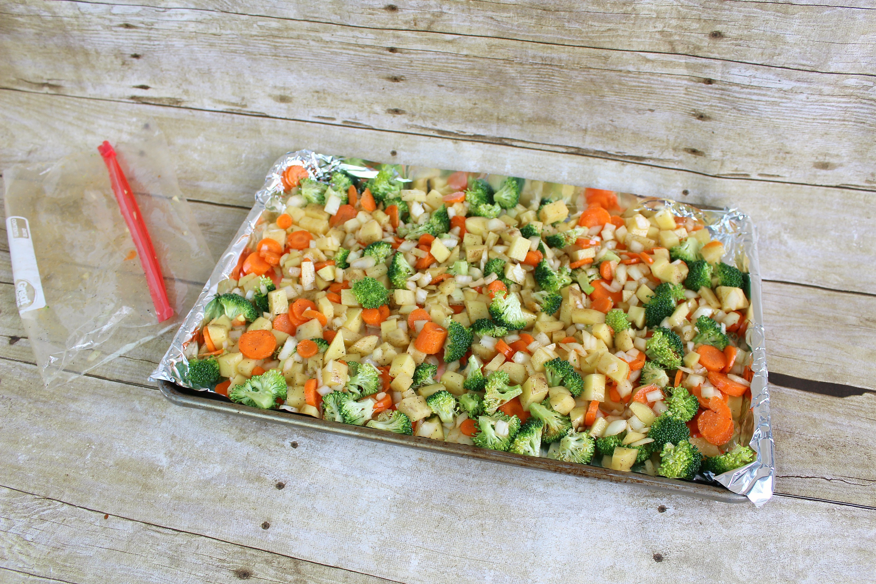 The most important step of the Roasted Vegetable Pot Pie Pocket recipe is to roast the veggies in an oven.