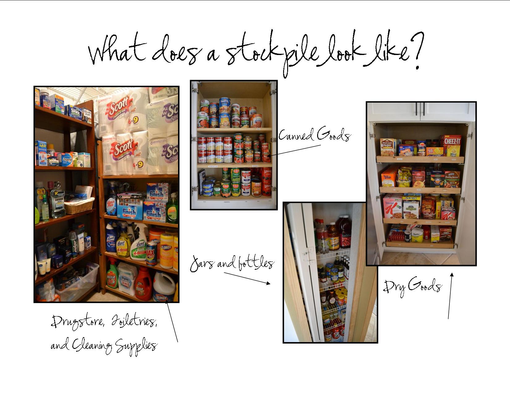 This is what a stockpiled pantry looks like. 