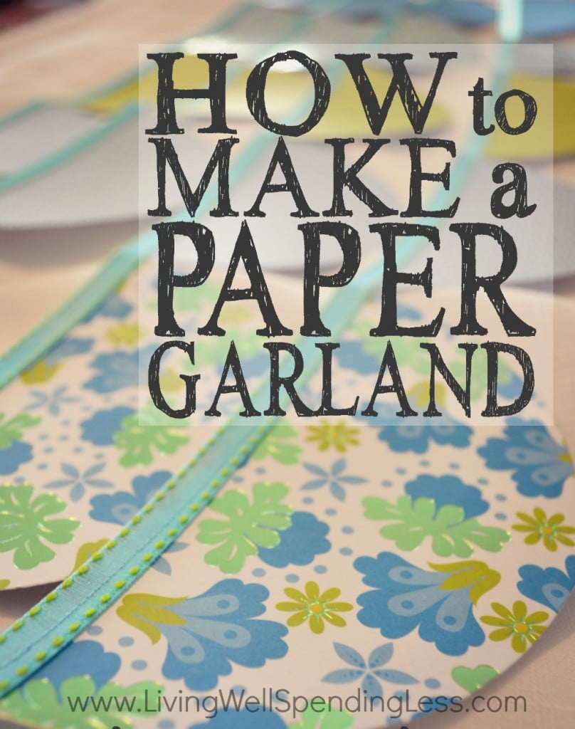 How to Make a Paper Garland Vertical 1