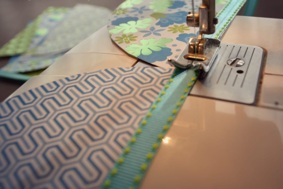 Use a sewing machine to attach your half circles together. 