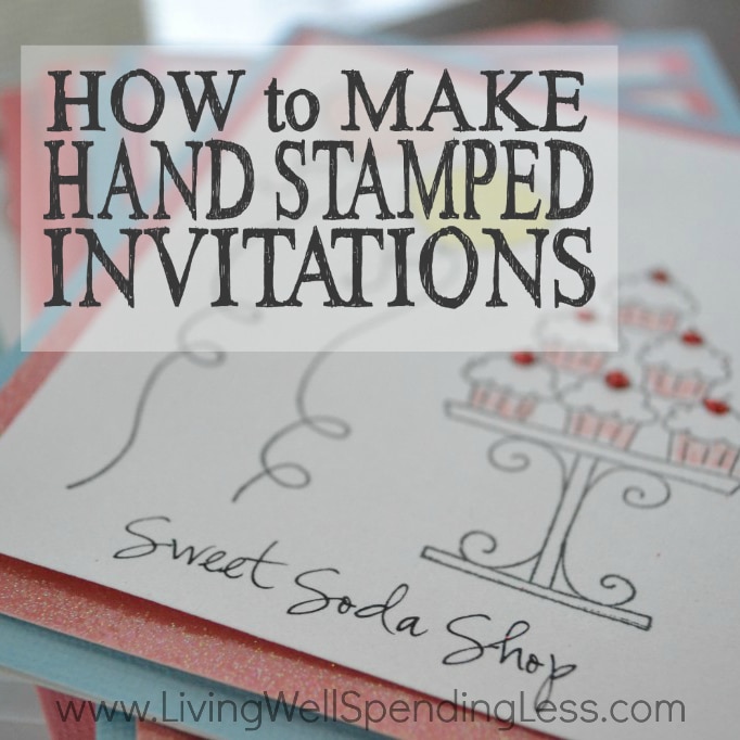 how to make hand stamped invitations living well spending less